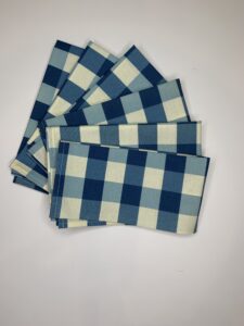 Extra Large Cotton Napkins French Blu Check