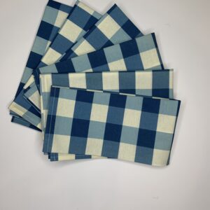 Extra Large Cotton Napkins French Blu Check