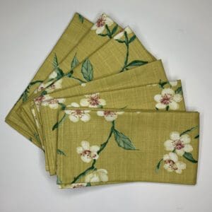 Extra Large Cotton Napkins French Cerises Jaune