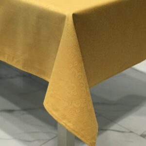 French Elegance Soleil Wipeable Jacquard Coated Tablecloth