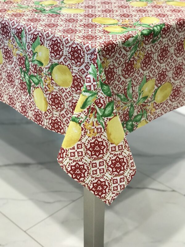 French Limoncello Rosso table cloth