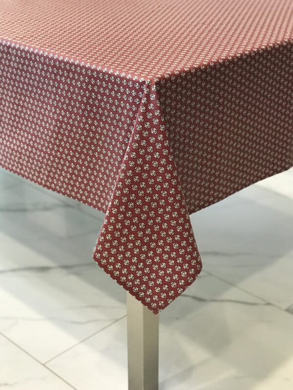 Maria's European LifeStyle • French Monaco Vin• Wipeable Cotton Coated Tablecloth