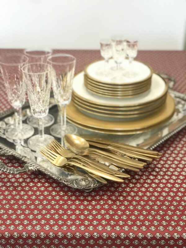 Maria's European LifeStyle • French Monaco Vin• Wipeable Cotton Coated Tablecloth - Image 2