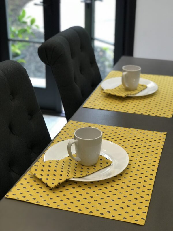 Cotton Wipeable Placemat on a dinning table