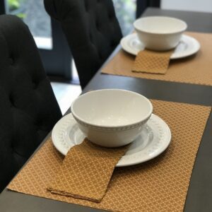Cotton Wipeable Placemat on a dining table