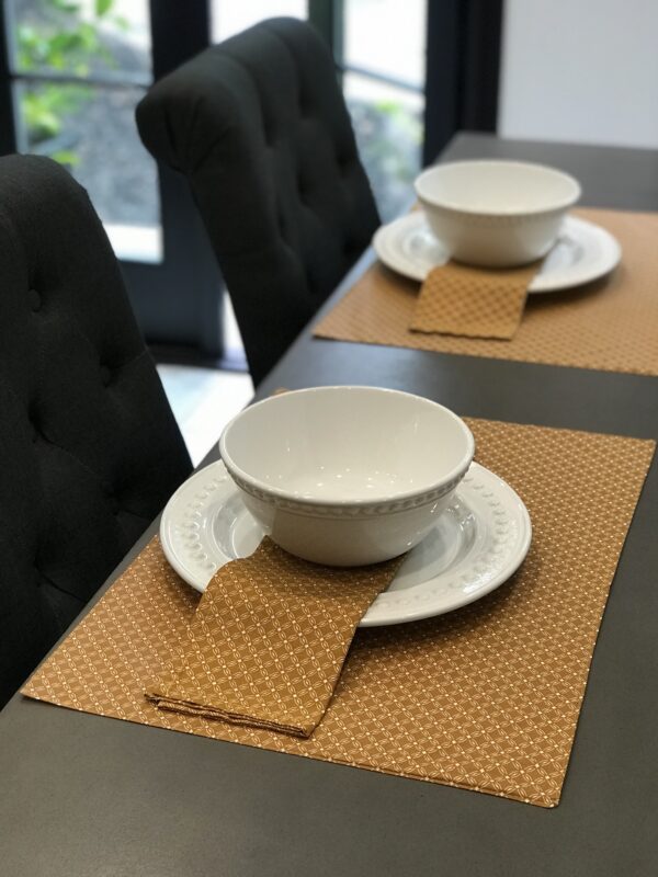 Cotton Wipeable Placemat on a dining table