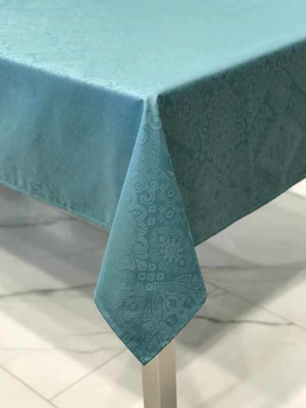 French Elegance Lac Wipeable Jacquard Coated Tablecloth