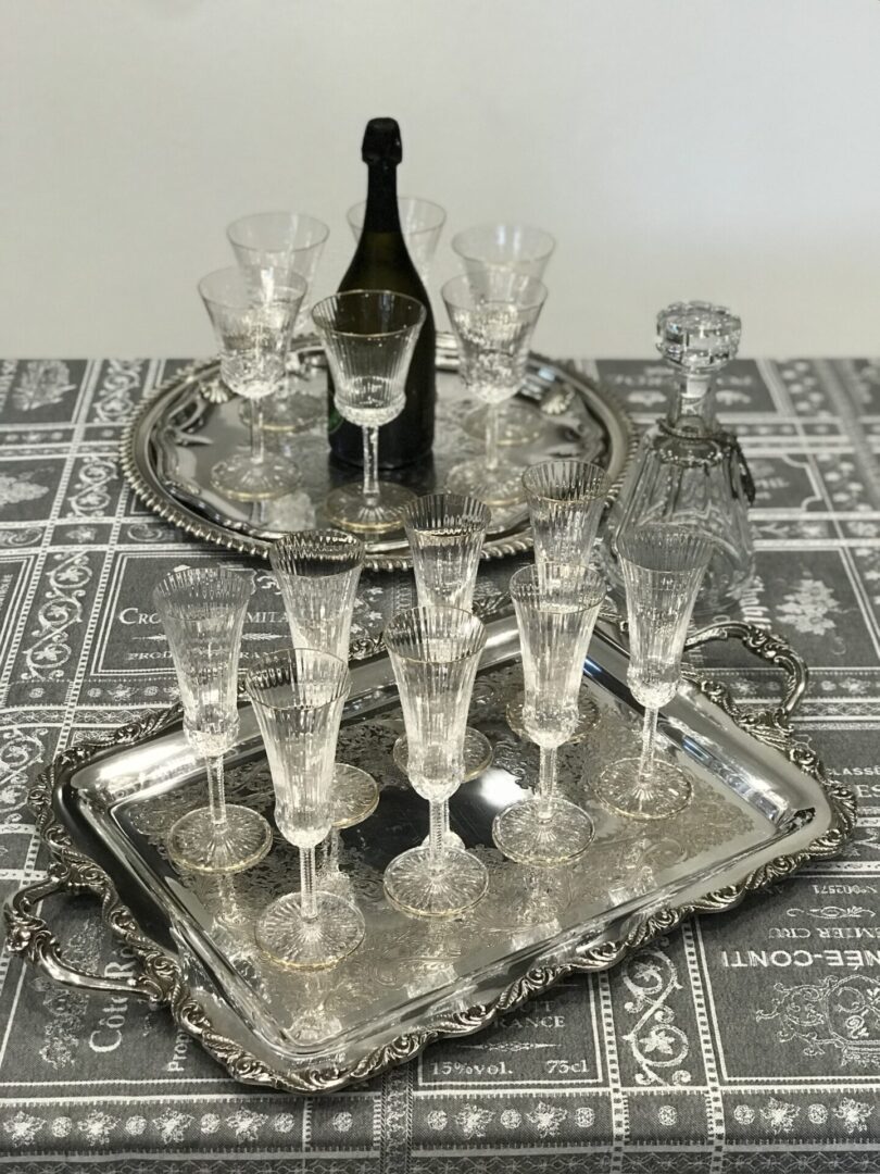 French Le Gayan Sterling Wipeable Jacquard Coated Tablecloth
